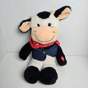 Stew Leonard's Singing Musical Plush Cow Toy Electronic Doll "Press Me" Moo!